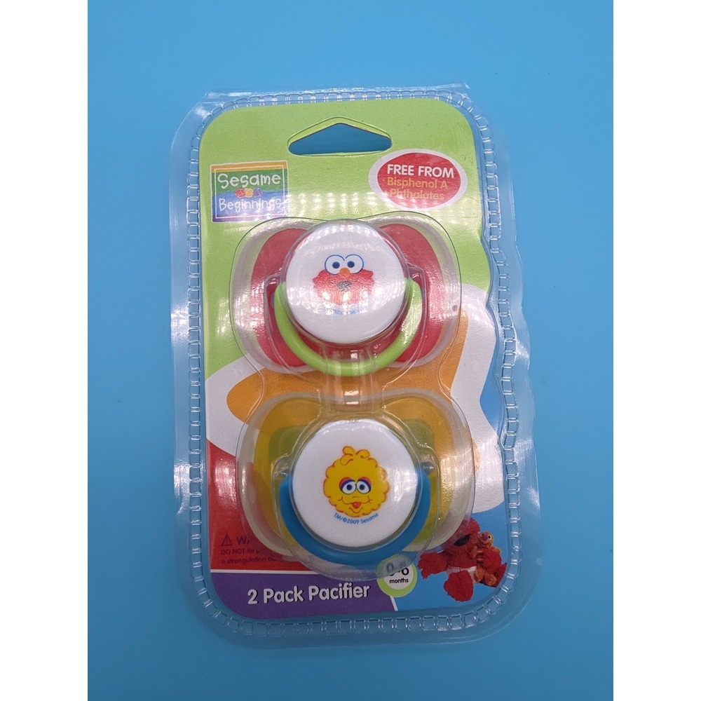Sesame Beginnings 2 Pack Pacifier 0-6 Months 2009
